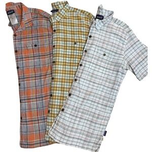Patagonia Organic Cotton Plaid Button Down Shirt Bundle Men's Medium